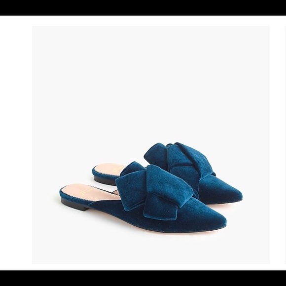 J. Crew Shoes - NWT J.Crew Velvet Marina Slides in Deep Twilight